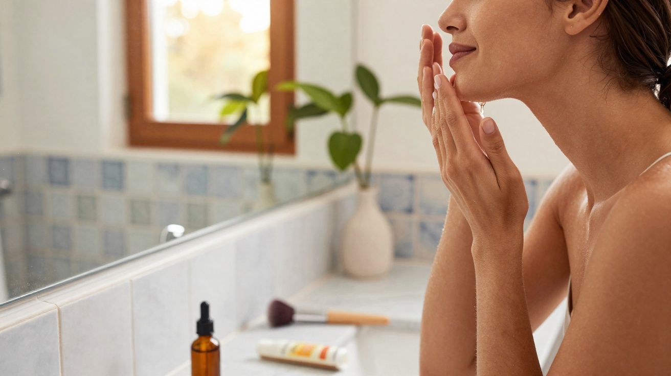 Esta técnica de aplicar óleo facial evita que a pele fique oleosa.